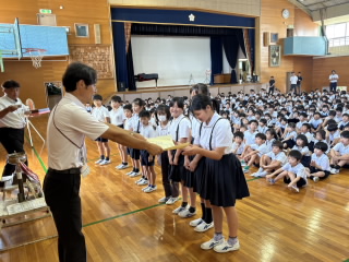 7/18　今日の田中小（１学期終業式）