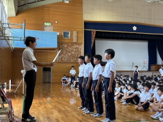 7/18　今日の田中小（１学期終業式）