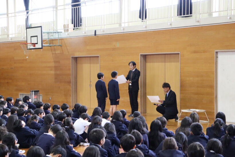 1/8　今日の田中小（３学期始業式）