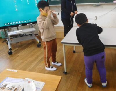 2月15日　昔の遊び体験（小学1年生）