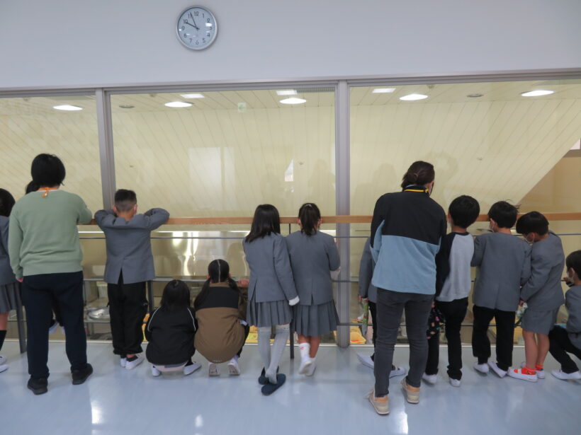 河南給食センター見学